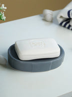 Matte Gray Textured Ceramic Bathroom Set of 4 - The Golden Theory