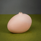 Matte Pink Pebble Vase with Organic Shape - The Golden Theory