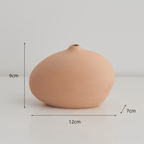 Matte Pink Pebble Vase with Organic Shape - The Golden Theory