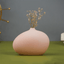 Matte Pink Pebble Vase with Organic Shape - The Golden Theory