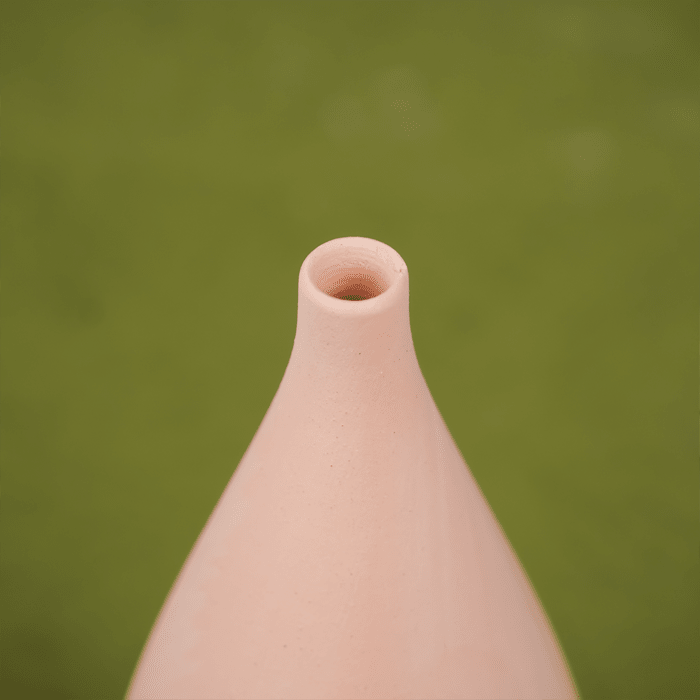 Matte Pink Teardrop Vase with Smooth Finish - The Golden Theory