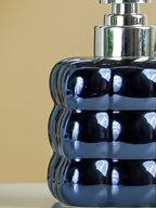 Metallic Blue Glossy Cloud-Inspired Ceramic Soap Dispenser - The Golden Theory