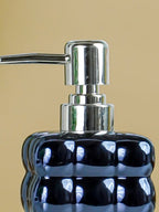 Metallic Blue Glossy Cloud-Inspired Ceramic Soap Dispenser - The Golden Theory