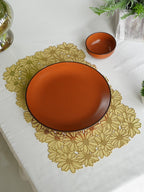 Metallic Gold Large Tablemats | Set of 2,6 - The Golden Theory