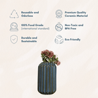 Midnight Accent Ceramic Flower Vase - The Golden Theory