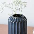 Midnight Accent Ceramic Flower Vase - The Golden Theory