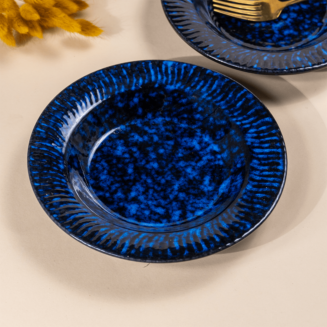 Midnight Blue Galaxy Ceramic Pasta Bowl - Set of 2 - The Golden Theory
