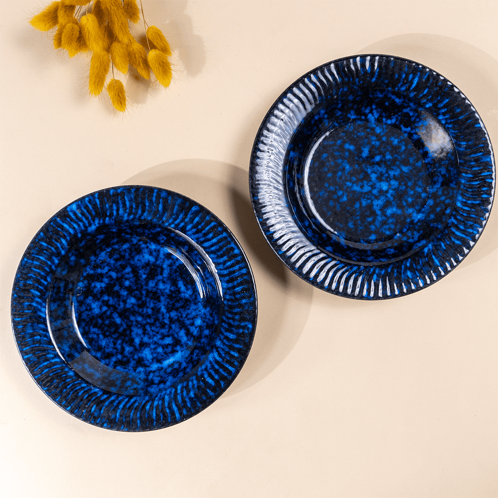 Midnight Blue Galaxy Ceramic Pasta Bowl - Set of 2 - The Golden Theory