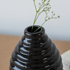 Midnight Marvel Ceramic Flower Vase - The Golden Theory