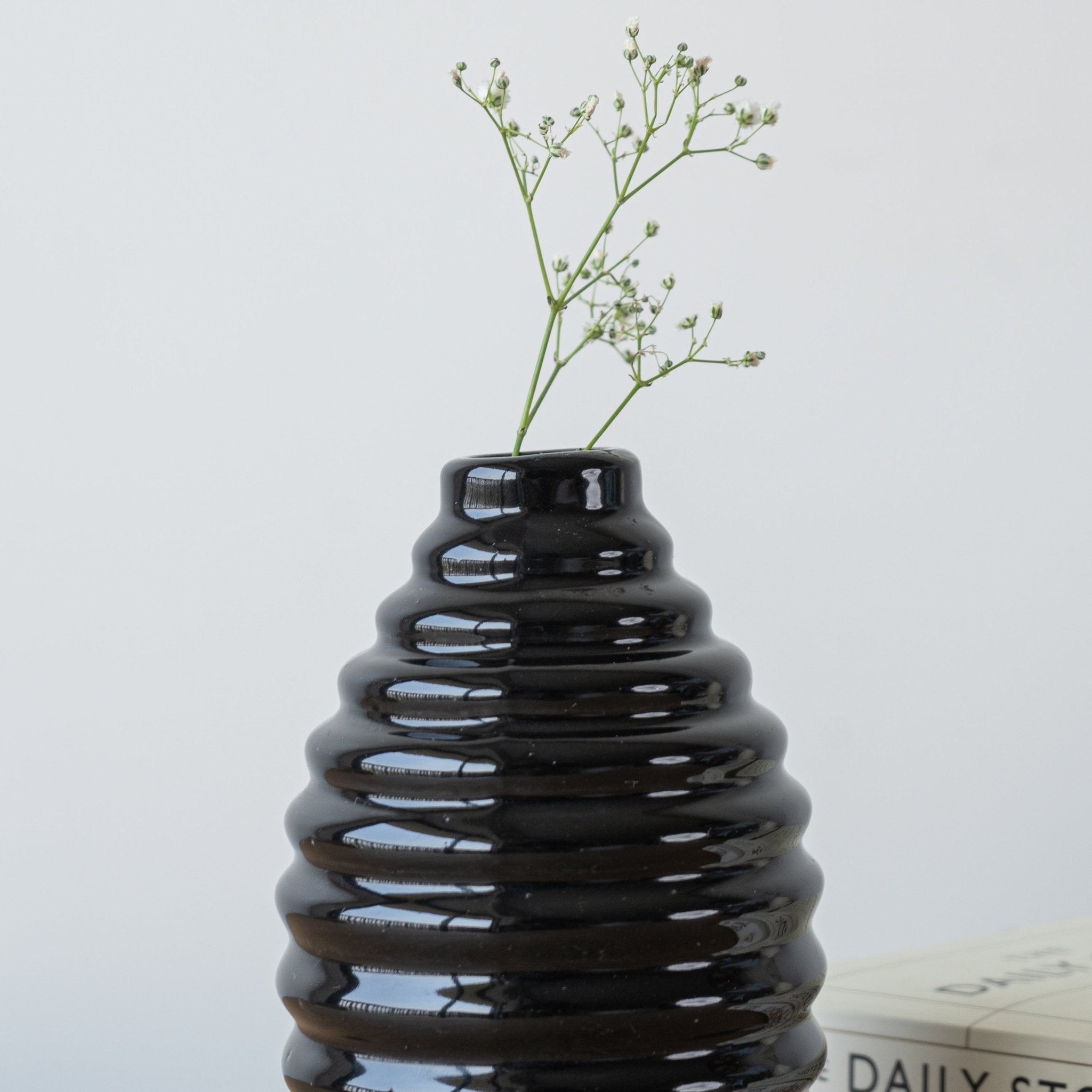 Midnight Marvel Ceramic Flower Vase Secondary image