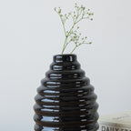 Midnight Marvel Ceramic Flower Vase - The Golden Theory