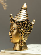 Mini Gold Buddha Head Figurine - The Golden Theory