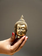 Mini Gold Buddha Head Statue - The Golden Theory