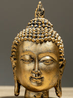 Mini Gold Buddha Head Statue - The Golden Theory