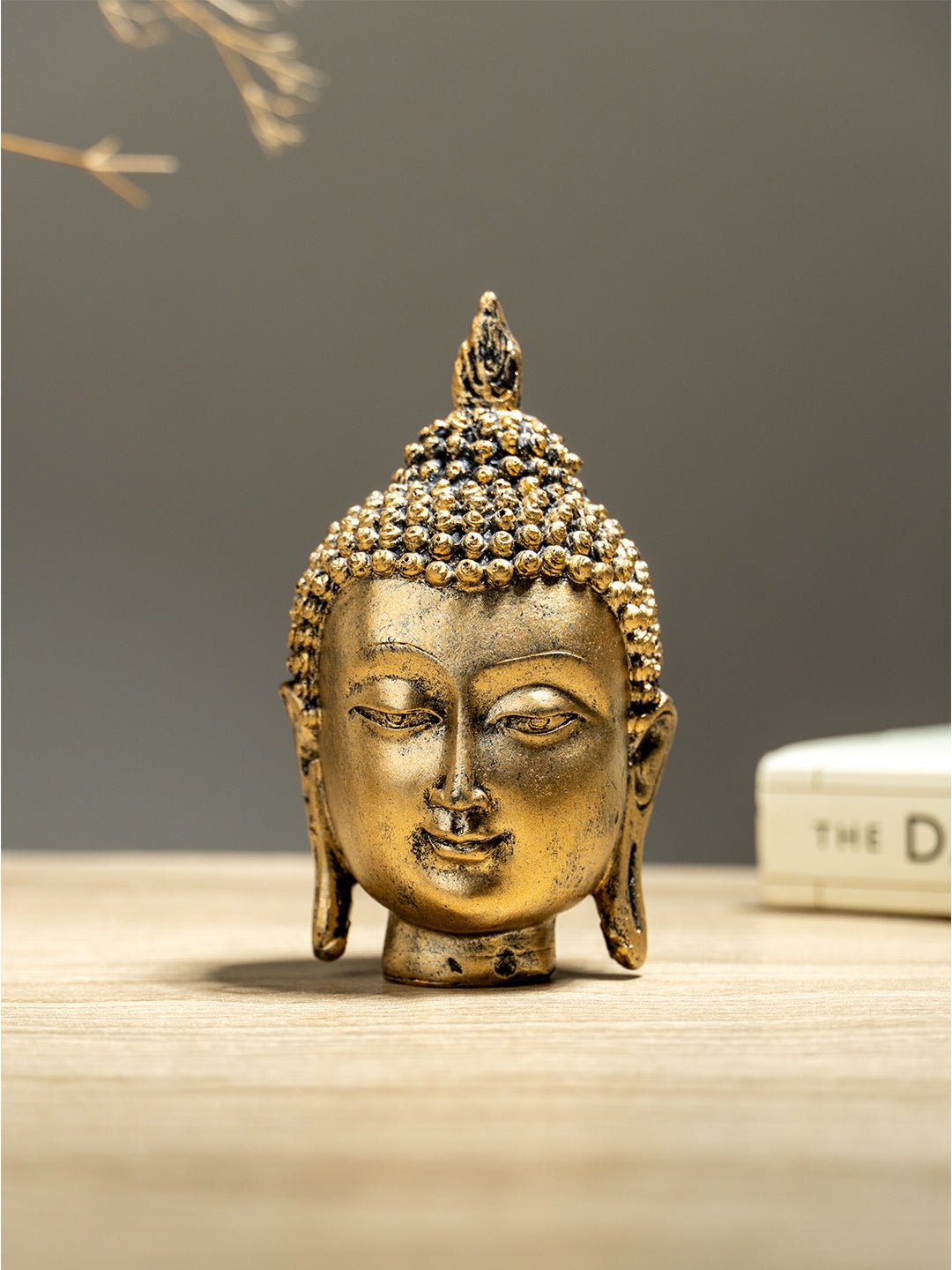 Mini Gold Buddha Head Statue - The Golden Theory Main image