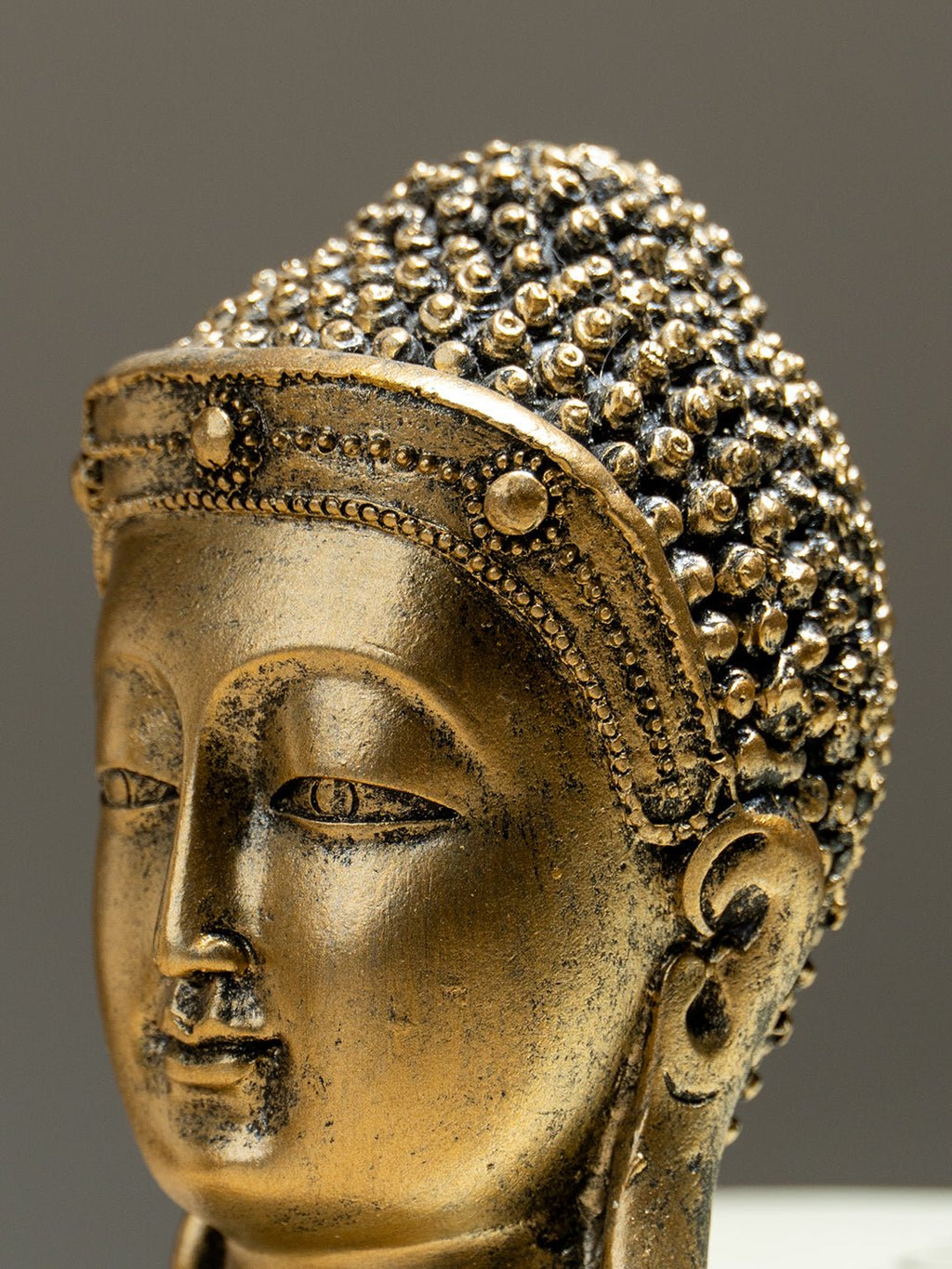 Mini Golden Buddha Head Statue - The Golden Theory