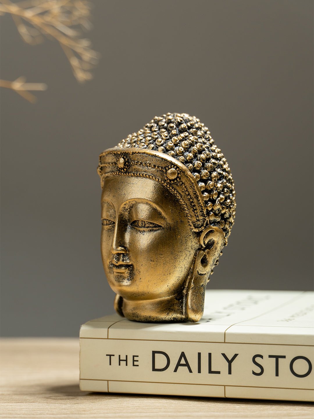 Mini Golden Buddha Head Statue Secondary image