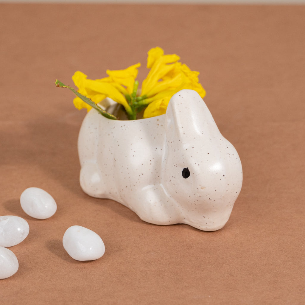 Mini Rabbit Ceramic Planter - The Golden Theory