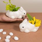 Mini Rabbit Ceramic Planter - The Golden Theory