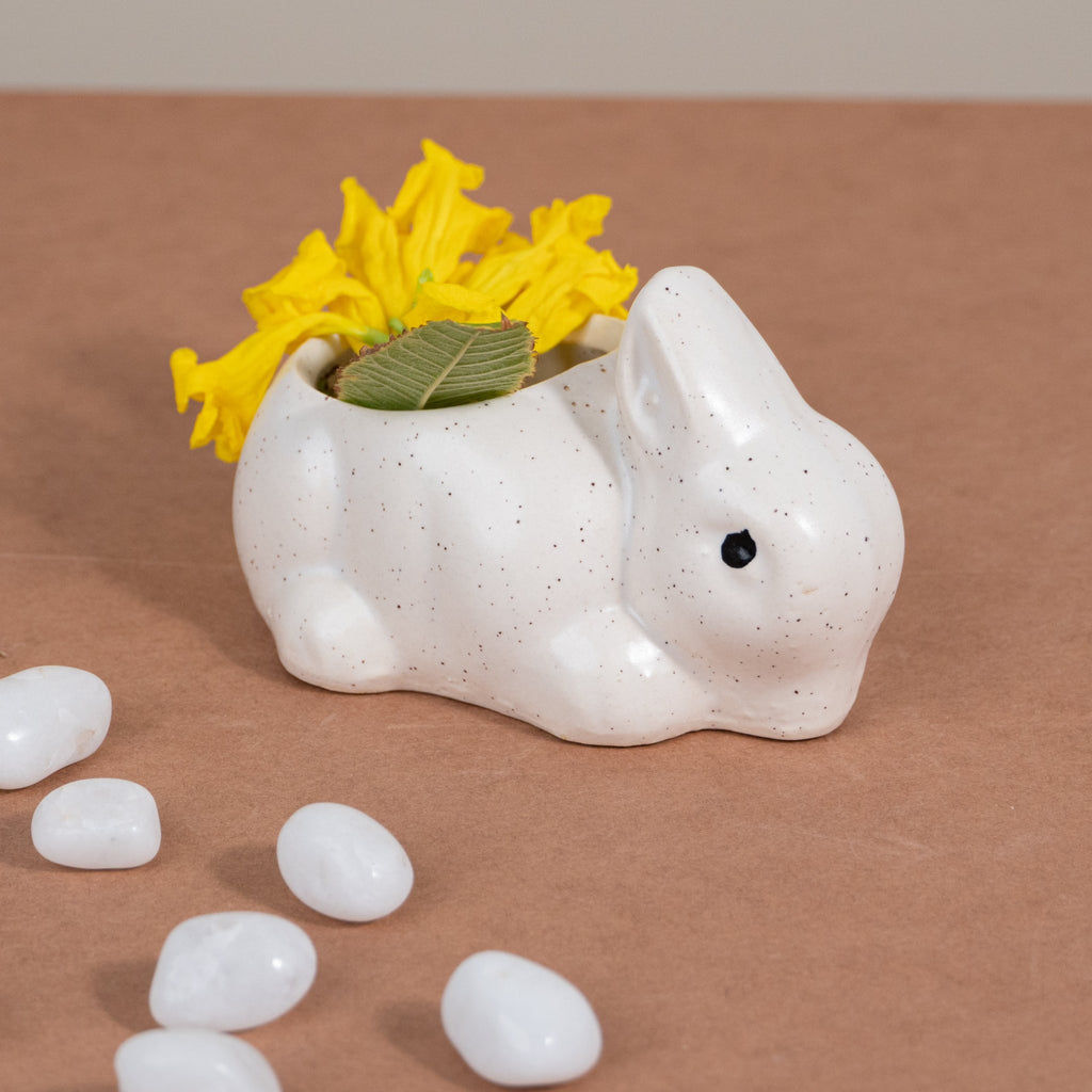 Mini Rabbit Ceramic Planter - The Golden Theory