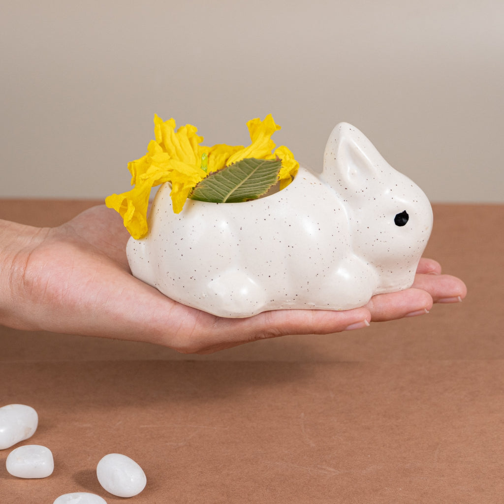 Mini Rabbit Ceramic Planter - The Golden Theory