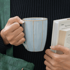 Minimalist Light Blue Ceramic Coffee Mug - The Golden Theory