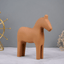 Minimalist Resin Horse Statue - Natural Finish - The Golden Theory