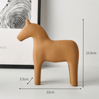 Minimalist Resin Horse Statue - Natural Finish - The Golden Theory