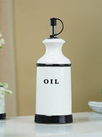 Minimalist White Cruet Set – 4-Piece Oil, Vinegar, Salt & Pepper - The Golden Theory