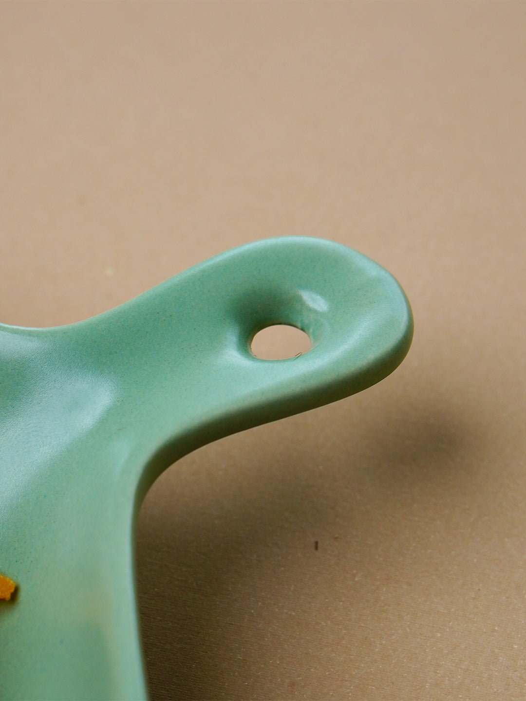 Mint Green Ceramic Platter with Built-In Handle Secondary image