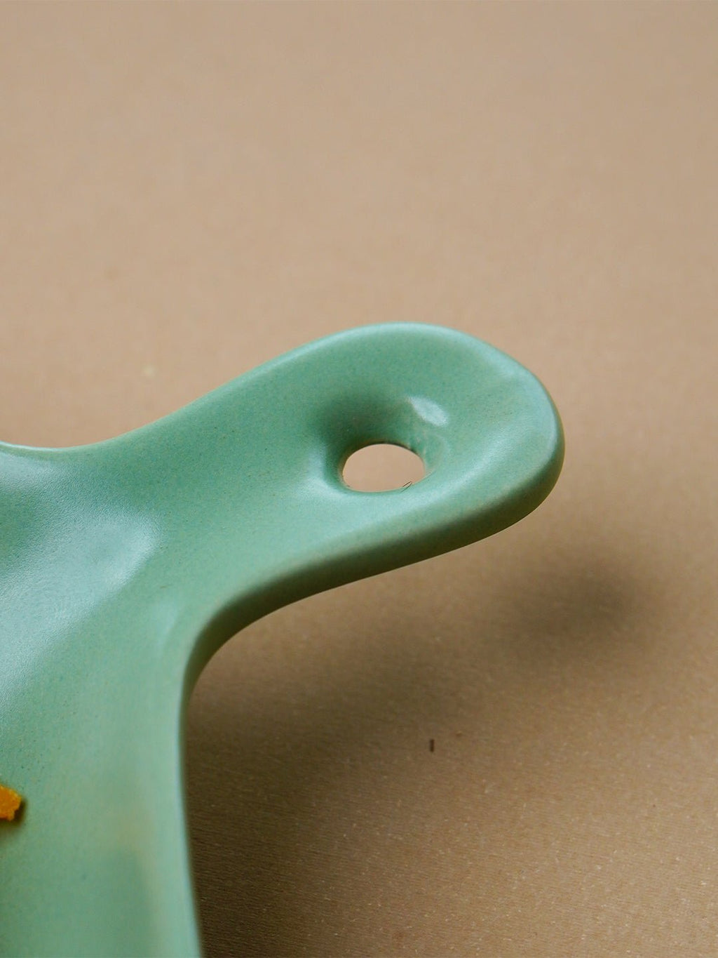 Mint Green Ceramic Platter with Built-In Handle - The Golden Theory