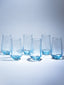 Modern Amethyst Blue Hexagonal Base Drinking Glass - Set of 6 - The Golden Theory