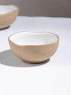 Modern Beige & White Rustic Ceramic Dinner Set of 28 - The Golden Theory