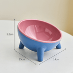 Modern Blue and Pink Fruit Bowl with Tripod Legs - The Golden Theory