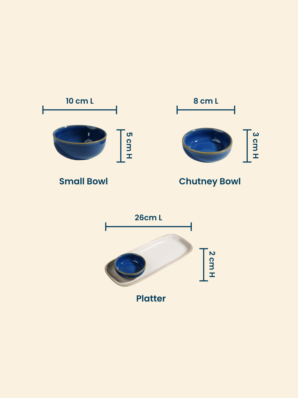 Modern Blue & White Ceramic Dinner Set of 25 - The Golden Theory
