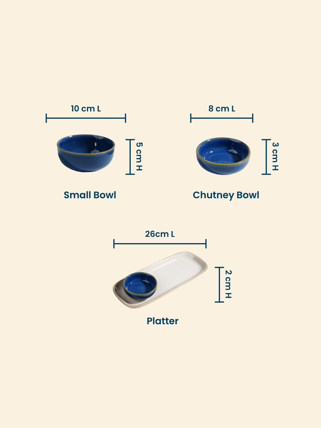 Modern Blue & White Ceramic Dinner Set of 25 - The Golden Theory