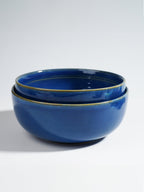 Modern Blue & White Ceramic Dinner Set of 25 - The Golden Theory