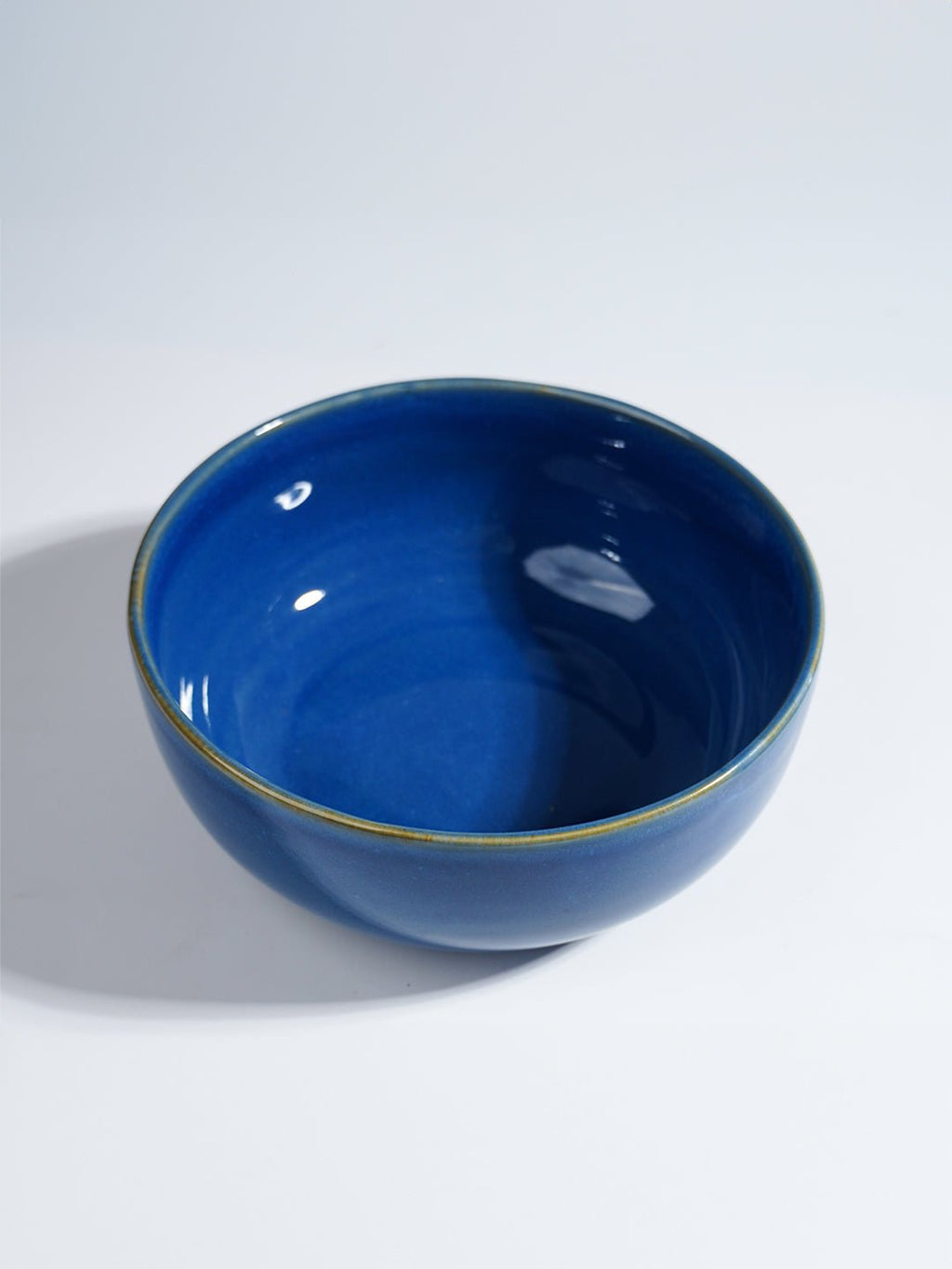 Modern Blue & White Ceramic Serving Bowl - Small - The Golden Theory