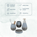 Modern Concrete Grey Bathroom Soap Set - The Golden Theory