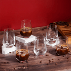 Modern Curved Tapered Design Glasses - Set of 6 - The Golden Theory