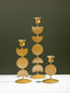 Modern Geometric Brass Candle Holder - Set of 3 - The Golden Theory