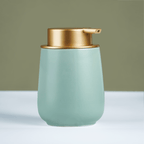 Modern Green Soap Dispenser with Gold Top - The Golden Theory