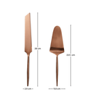Modern Rose Gold Cake Server Set of 2 - The Golden Theory