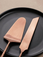 Modern Rose Gold Cake Server Set of 2 - The Golden Theory
