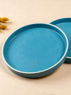 Modern Round Side Plate with Contrast Rim - The Golden Theory