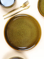 Modern Rustic Green Ceramic Dinner Set of 22 Piece - The Golden Theory
