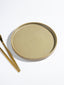 Modern Rustic Olive Green Ceramic Quarter Plate - The Golden Theory