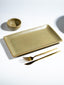Modern Rustic Olive Green Ceramic Rectangle Platter - The Golden Theory