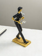 Modern Saxophonist Abstract Sculpture - The Golden Theory