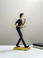 Modern Saxophonist Abstract Sculpture - The Golden Theory